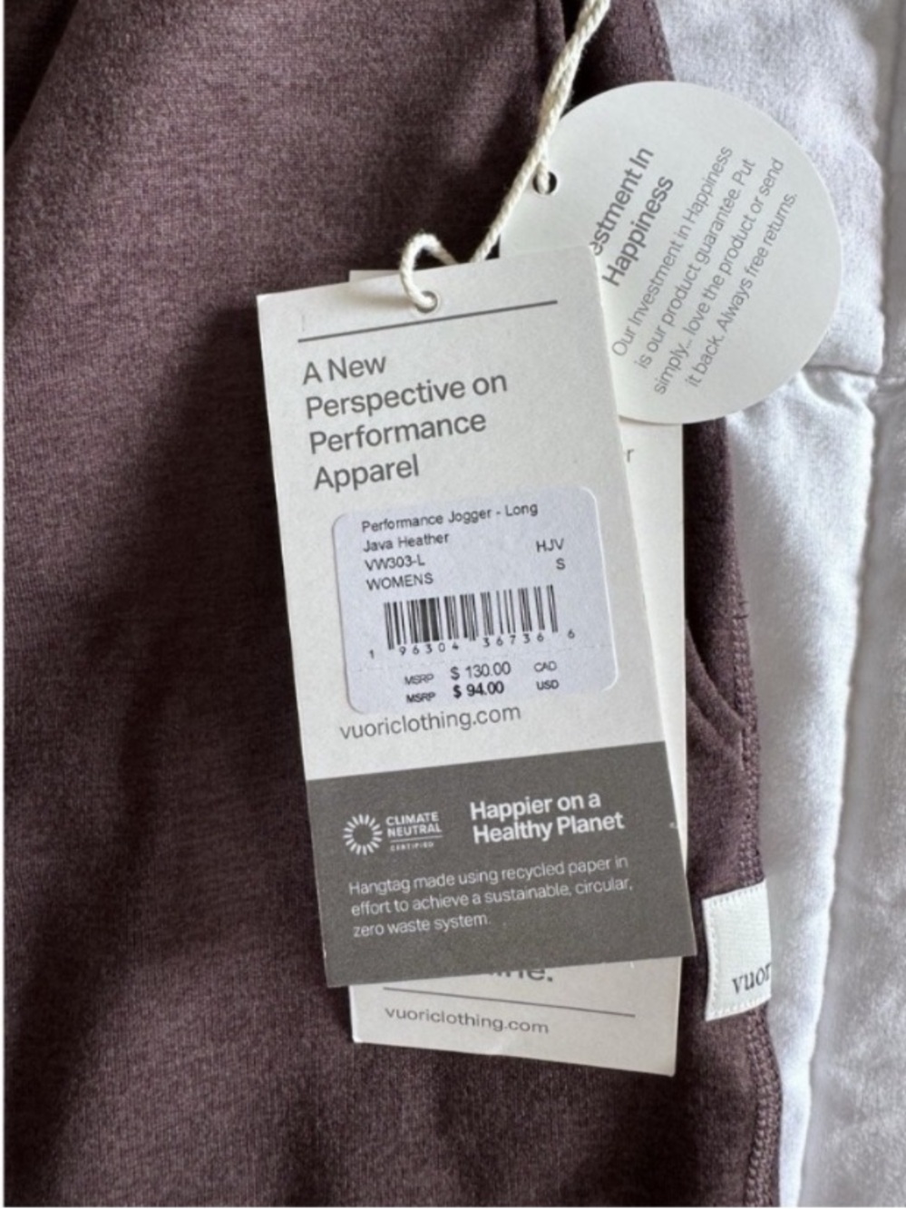 Performance Jogger Long Java Heather - Picture 2 of 6
